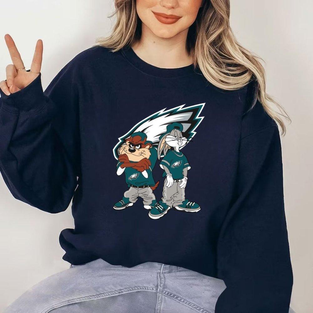 Philadelphia Looney Tunes Football Graphic Fan Sweatshirt